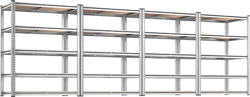 Vista 17 de REIBII Estantes de almacenamiento de 2020 libras, estantería de garaje de 5 niveles, resistente, estantería de metal ajustable, estantes de garaje
