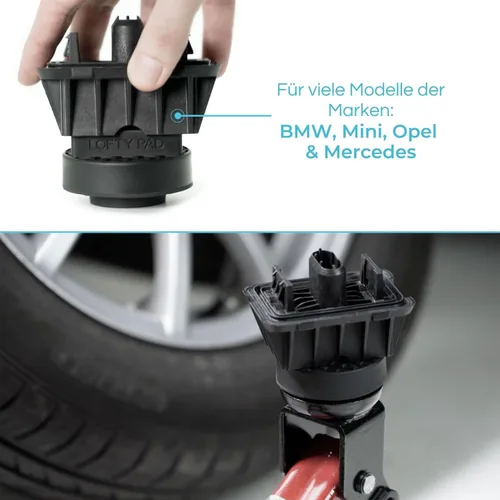Vista 7 de PLANGER® - Lofty PAD - Almohadilla de Gato de Goma para Mini y Opel (Marcas Especiales de AUTOMÓVILES de Alemania) Gato de Carretilla, Elevador