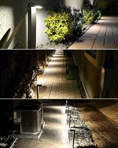 Vista 7 de GKOLED Paquete de 4 Luces de Paisaje de Bajo Voltaje, Luces de Sendero, 3W 9-15V CA/CC Cableadas para Exteriores Luces LED de Sendero de Paisaje