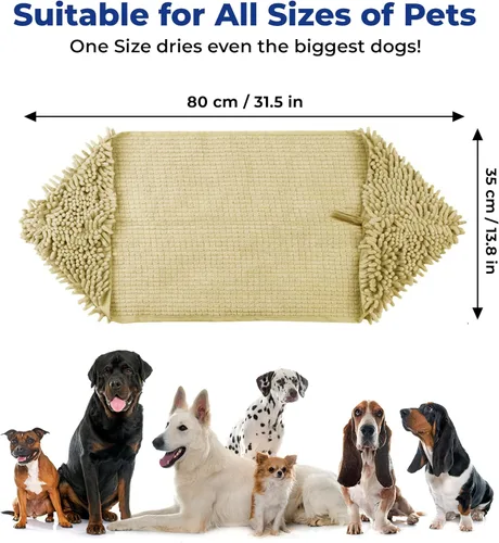 Vista 9 de Muddy Mat Secador de perros, gamuza lavable de microfibra altamente absorbente, absorbente de toallas de secado rápido, toallas de baño de felpilla