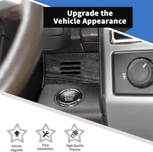 Vista 6 de Voodonala para Ford F-150 2015-2020 Cubierta de Panel de Consola Central Compatible con Ford F150 2015-2020 (ABS, Madera Negra, 4 Piezas/Set)