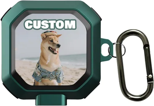 Vista 10 de Funda personalizada compatible con Samsung Buds FE 2023, Buds 2 Pro 2022, Buds 2 2021, Buds Pro 2021, Buds Live 2020, con nombre, texto, logotipo