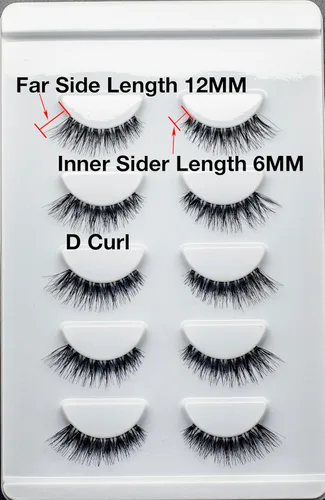Vista 6 de DESIRES LASHES - Paquete múltiple de pestañas postizas Demi Wispies, 5 pares por kit, lunes 01
