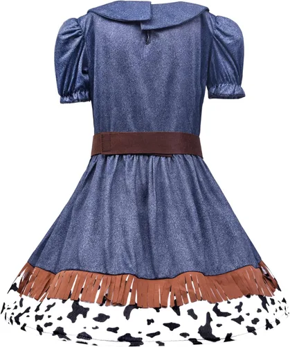 Vista 4 de ZZIHAN Disfraz de vaquero para niños, juego de rol, 5 piezas, para niños de 3 a 10 años