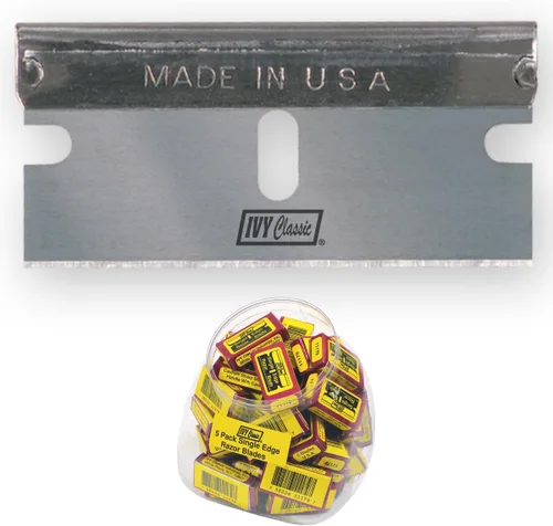Vista 5 de IVY Classic 11182 Cuchillas de afeitar de un solo filo, Estados Unidos, paquete de 100