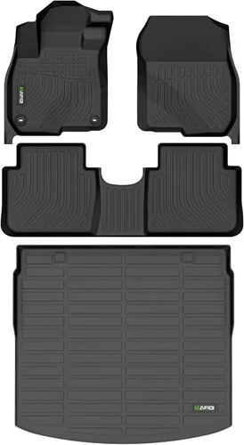 Vista 44 de HAFIDI® - Tapetes para auto con almacenamiento debajo del asiento, para todo clima, antideslizantes, de elastómero termoplástico, para la primera