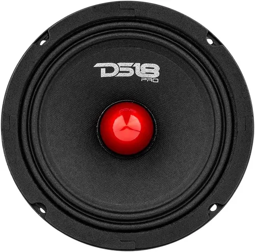 Vista 3 de DS18 PRO-GM6.4B - Altavoz de 6.5 pulgadas, rango medio, bala de aluminio roja, 480 W máximo, 140 W RMS, 4 ohmios, altavoces de puerta de audio