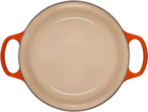 Vista 7 de Le Creuset Juego completo de 8 piezas de hierro fundido esmaltado multiusos con perillas SS, cerámica y antiadherente endurecido PRO sartén - Llama