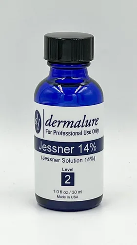 Dermalure Jessner Solution Acid Peel 14% 1oz. 30ml (Level 2 pH 1.9) - Exfoliating, Brightening, Improves Skin Texture and Tone - Face Peel -