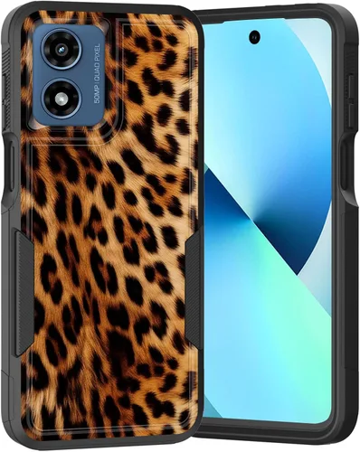 Vista 43 de para Moto G Play 4G 2024, funda de dos capas híbrida resistente y a prueba de golpes, PC duro + silicona suave protectora para Motorola Moto G Play