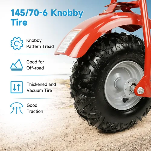 Vista 2 de EOPOAYI 145/70-6 145 70-6 Mini neumático de bicicleta compatible con Coleman CT100U Baja DB30 KT196 GK200 Go Kart RT100 Massimo MB100 GMB100