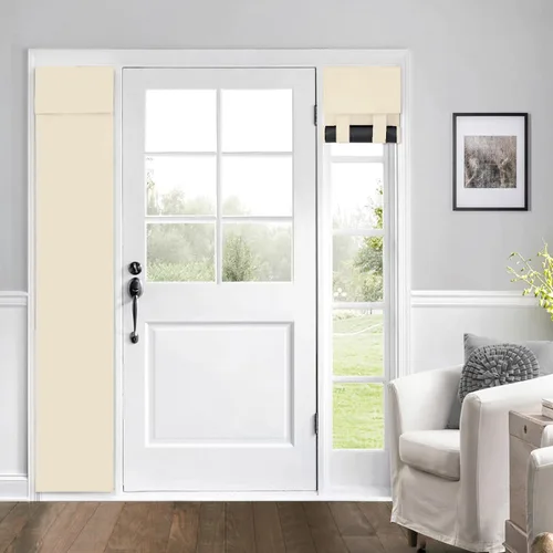 Vista 13 de Cortinas para puerta de aula, cortina de ventana con protección total de privacidad, panel de ventana opaco sólido, para puertas de vidrio, puertas