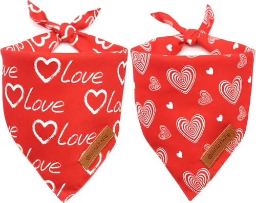 Vista 9 de Realeaf Bandanas para perros con bandera americana 2 paquetes, Bufanda reversible triangular del 4 de julio para niño y niña, tela duradera premium