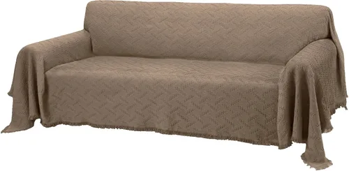 Vista 11 de RHF - Funda de sofá de diseños geométricos, para sofá de 3 cojines, ideal para sala de estar y como protectores de sofá para perros Beige-Blanco