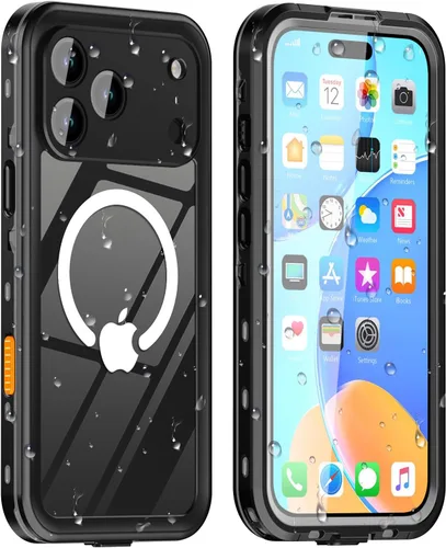 Vista 15 de Funda impermeable diseñada para iPhone 12, cuerpo completo, a prueba de polvo, a prueba de golpes, protector de pantalla integrado