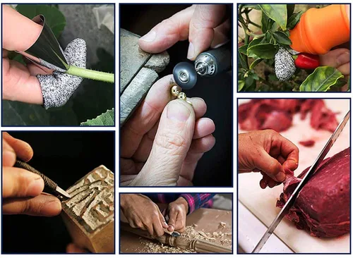 Vista 5 de JADE KIT Protección resistente a los cortes, extensor de vida útil de guantes para cocina, trabajo, escultura, antideslizante, Gris