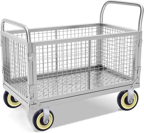Vista 7 de Carrito de compras Rueda de poliuretano de 5 "x 1-1/4 5/16" - Capacidad de carga 1400 libras total (paquete de 4 orificios de 5/16 pulgadas