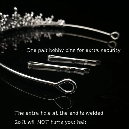 Vista 4 de Diadema con cristales de estrás para mujer, ideal para cumpleaños, bodas, bailes, princesas