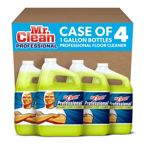 Vista 10 de Mr. Clean Limpiador Líquido Concentrado Profesional a Granel para Pisos Terminados para Suelos de Madera Dura, Baldosas o Terrazo, Uso Comercial, 1