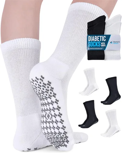 Vista 19 de Doctor's Select Diabetic Socks for Men and Women - Non-Binding Neuropathy Socks for Diabetics Men Non Grip & Grip Socks