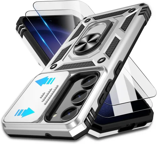 Vista 72 de Funda para Samsung Galaxy Note 20 5G con (2 piezas) protector de pantalla HD, resistente a prueba de golpes con soporte de rotación de 360°