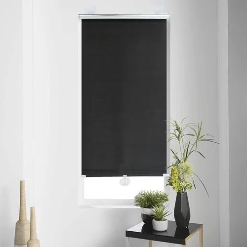 Vista 26 de Cortinas opacas de tela con ventosa, persianas enrollables inalámbricas para tragaluz, persianas enrollables, 80% opacas, gris claro, cortinas Negro