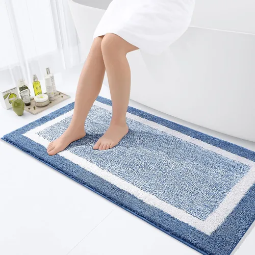 Vista 17 de OLANLY Alfombra de baño de microfibra extrasuave y absorbente, antideslizante, lavable a máquina, de secado rápido, adecuada para suelo de baño