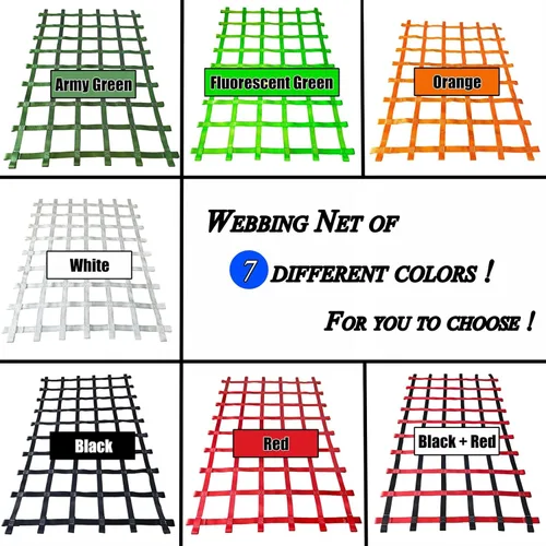 Vista 5 de Red de carga para escalar, tamaño personalizado, escalera de cuerda para pared de escalada en casa del árbol para niños, accesorios de columpio