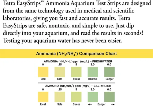 Vista 5 de Tetra EasyStrips, tiras de prueba completas para acuario, prueba de agua, 25
