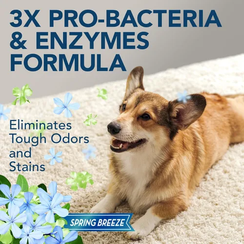 Vista 6 de Simple Solution - Eliminador de manchas y olores para mascotas, desodorante para alfombras, eliminador de olores de mascotas con enzimas