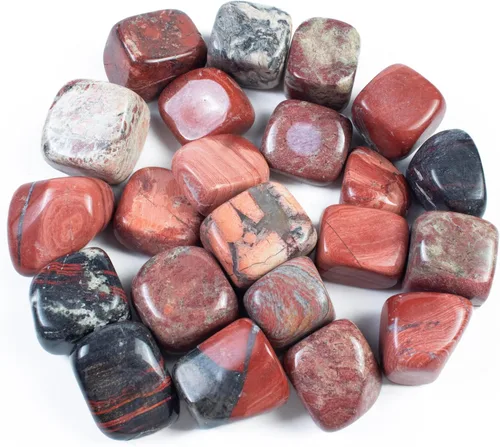 Vista 17 de Crocon Piedra de sangre de lujo de 1 libra, piedras y cristales a granel de más de 2000 quilates, kit de cristal natural para curación de Reiki