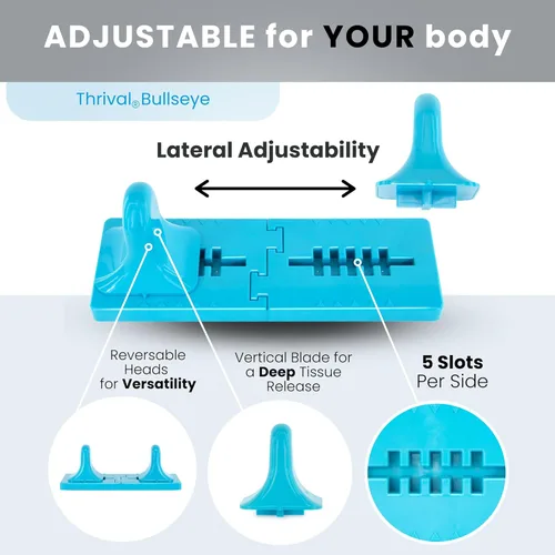 Vista 3 de Thrival - Herramienta de liberación muscular completamente ajustable para psoas, flexor de cadera, espalda, glúteo, iliaco y cuello para liberación