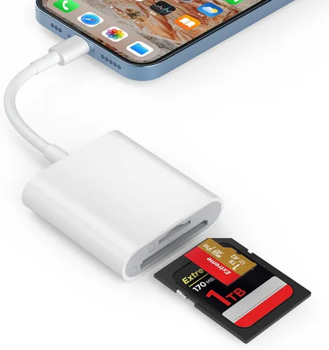 Vista 9 de TIANSONG Lector de tarjetas SD USB C para iPhone 15/Mac/iPad, USB 3.0 tipo C a SD/Micro SD, adaptador de tarjetas de doble ranura para lectura
