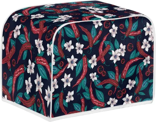 Vista 32 de Coldinair Cubierta para tostadora de dos rebanadas con estampado de aguacate, cubierta de electrodomésticos pequeños con diseño de frutas