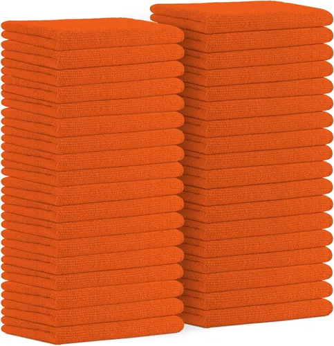 Vista 31 de Avalon Towels Paños de limpieza de microfibra (paquete de 48) – Tamaño 16 x 16 pulgadas, trapos de limpieza altamente absorbentes, sin pelusa