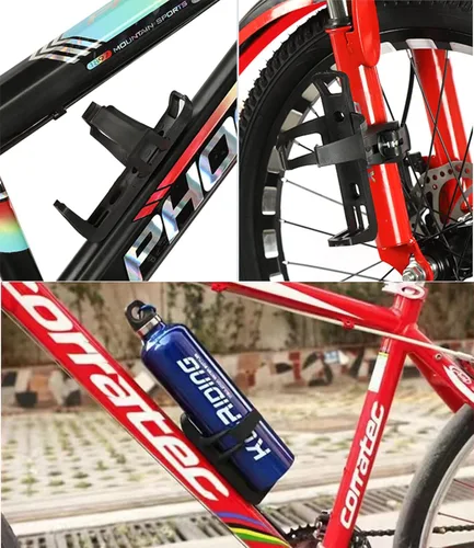Vista 7 de Paquete de 2 soportes para botellas de bicicleta, soporte universal para botella de agua, soporte para taza de agua para bicicleta, cochecito