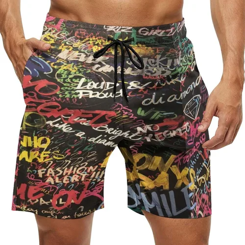 Cerbukt Traje de baño para hombre con forro de malla, pantalones cortos de secado rápido con bolsillos
