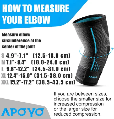 Vista 3 de APOYO Codera para tendinitis y codo de tenista, manga de compresión para artritis, entrenamientos, reduce el dolor articular durante la actividad