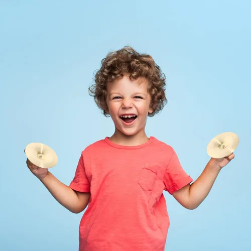 Vista 3 de 2 platillos de dedo instrumento de percusión platillos de dedo de metal platillos de dedo de plata para jugar