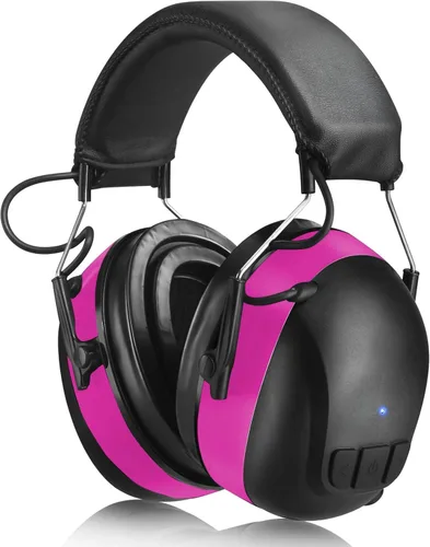 Vista 9 de Kalence Auriculares con Bluetooth 6.0, protección auditiva con tiempo de trabajo de 120H, orejeras de seguridad de 30dB, auriculares recargables