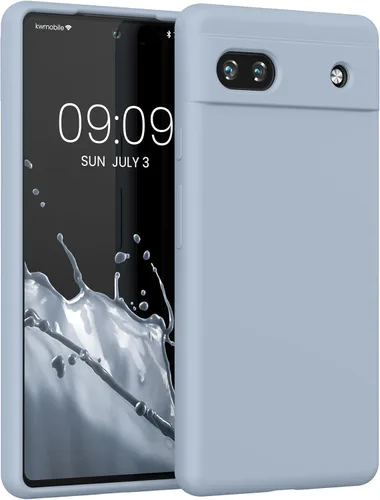 Vista 660 de kwmobile Funda Compatible con Google Pixel 6 Pro - Funda de teléfono de silicona TPU con acabado suave - Azul Arrecife