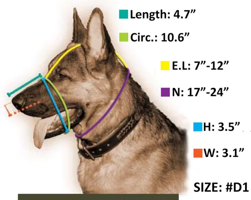 Vista 6 de Dean & Tyler Bozal de cesta de alambre para perros, tamaño nº D1
