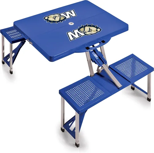 Vista 64 de PICNIC TIME NCAA North Carolina Tar Heels Folding Picnic Table - Camping Table - Outdoor Table with Umbrella Hole