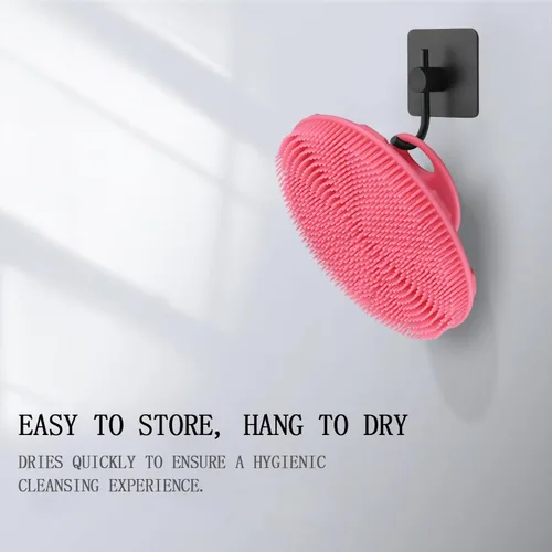 Vista 6 de INNERNEED - Cepillo de ducha de silicona suave de grado alimenticio para el cuerpo, cepillo de limpieza manual, exfoliante suave y hace bien la Rosa