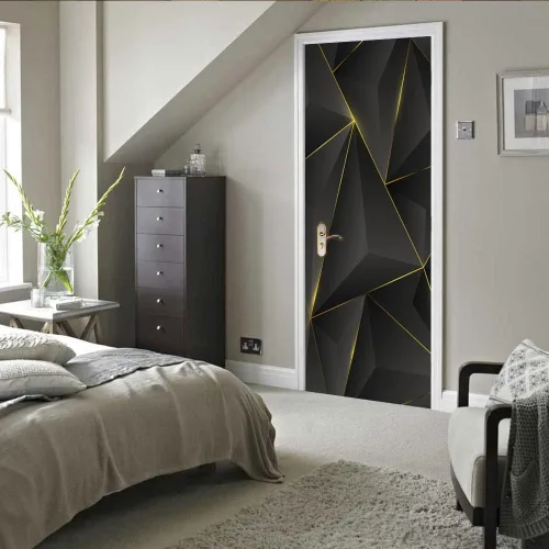 Vista 108 de 3D Pegatina de pared adhesiva para puerta - Poster de película de escaleras antiguas Premium PVC impermeable para pared de dormitorio y sala