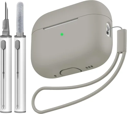 Vista 36 de Compatible con Airpods Pro 2 Case, Funda Protectora de Piel de Silicona Suave con Kit de Limpieza y Cordón Compatible para AirPod Pro de 2ª