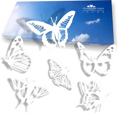 Vista 12 de Protección de ventana – Calcomanías anticolisión para evitar golpes de personas y pájaros en el cristal de la ventana – Juego de 18 calcomanías