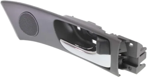 Vista 6 de Para Lexus ES300 2002 2003 Manija de puerta interior delantera, lado del pasajero, bisel negro con palanca cromada Con botón de bloqueo de puerta