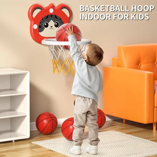 Vista 3 de Bennol Bath Toys for Toddlers – Bathtub Basketball Hoop with 4 Soft No-Hole Balls