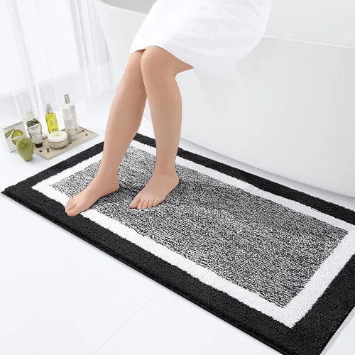 Vista 83 de OLANLY Alfombra de baño de microfibra extrasuave y absorbente, antideslizante, lavable a máquina, de secado rápido, adecuada para suelo de baño